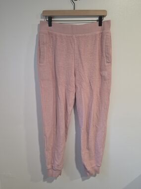 UGG Light Pink Soft Cozy Fleece Joggers Women's Size Large